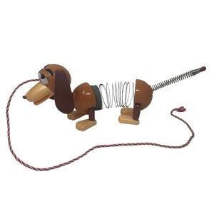 Disney Store Toy Story Rolling Slink Dog Metal Slinky Pull-Along Toy